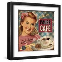 Pause café-Bruno Pozzo-Framed Art Print