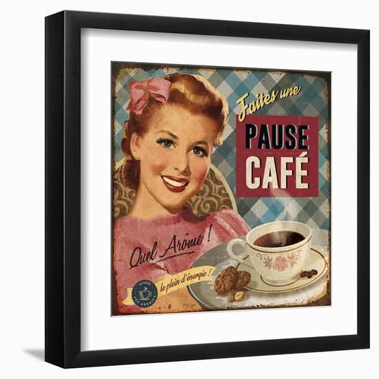 Pause café-Bruno Pozzo-Framed Art Print