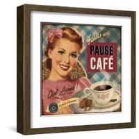 Pause café-Bruno Pozzo-Framed Art Print