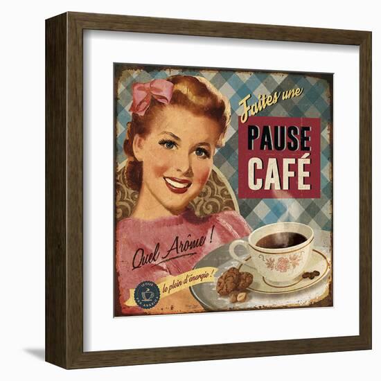 Pause café-Bruno Pozzo-Framed Art Print