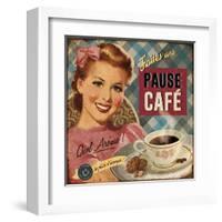 Pause café-Bruno Pozzo-Framed Art Print