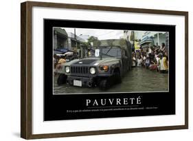 Pauvreté: Citation Et Affiche D'Inspiration Et Motivation-null-Framed Photographic Print