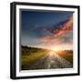Paved Country Road with Surprisingly Beautiful Sky-Krivosheev Vitaly-Framed Photographic Print