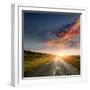 Paved Country Road with Surprisingly Beautiful Sky-Krivosheev Vitaly-Framed Photographic Print