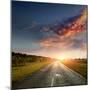 Paved Country Road with Surprisingly Beautiful Sky-Krivosheev Vitaly-Mounted Photographic Print