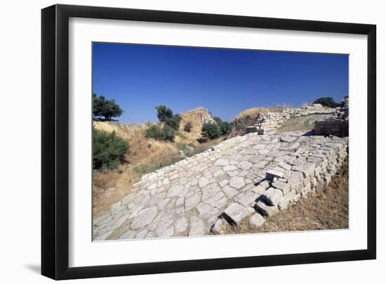 Paved Entrance to Propylaea, Troy II, Troy-null-Framed Photographic Print