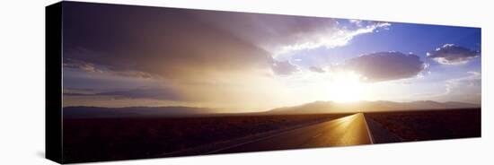 Paved Road at Sunset, Death Valley National Park, California, USA-null-Stretched Canvas