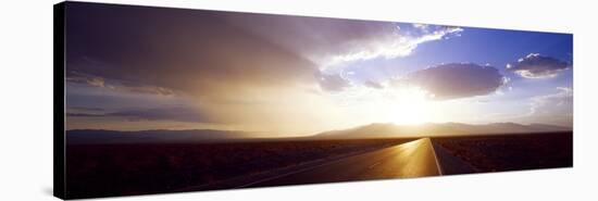 Paved Road at Sunset, Death Valley National Park, California, USA-null-Stretched Canvas