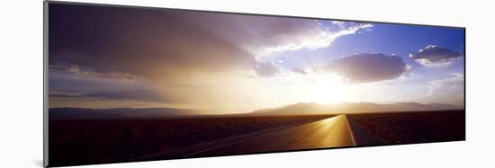 Paved Road at Sunset, Death Valley National Park, California, USA-null-Mounted Photographic Print