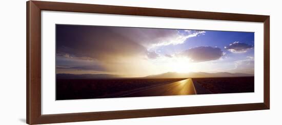 Paved Road at Sunset, Death Valley National Park, California, USA-null-Framed Photographic Print