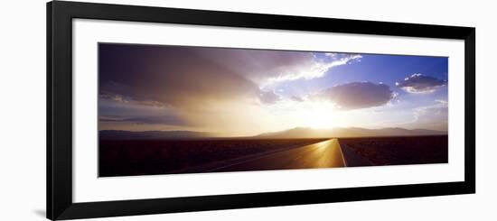 Paved Road at Sunset, Death Valley National Park, California, USA-null-Framed Photographic Print