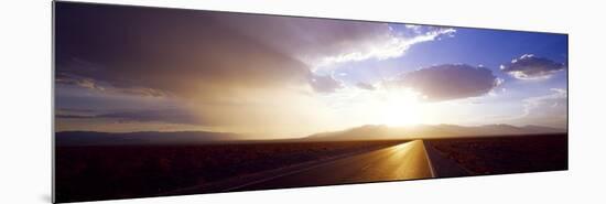 Paved Road at Sunset, Death Valley National Park, California, USA-null-Mounted Photographic Print