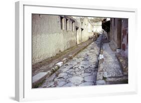 Paved Street in the Roman Town of Herculaneum, Italy-CM Dixon-Framed Photographic Print