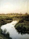 River Landscape-Pavel Alexandrovich Briullov-Framed Stretched Canvas