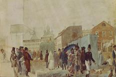 Street Scene in Moscow During the Rain, 1837-Pavel Andreyevich Fedotov-Giclee Print