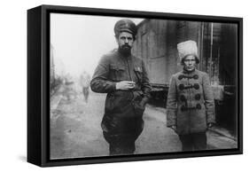 Pavel Dybenko and Nestor Makhno-null-Framed Stretched Canvas