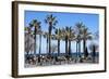 Pavement Cafe and Coffee Bar under Palm Trees-James Emmerson-Framed Photographic Print