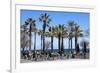 Pavement Cafe and Coffee Bar under Palm Trees-James Emmerson-Framed Photographic Print