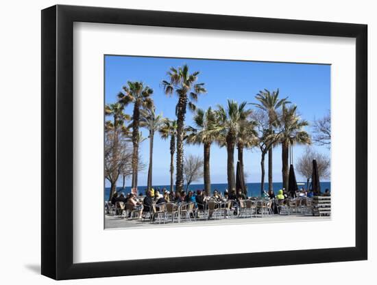 Pavement Cafe and Coffee Bar under Palm Trees-James Emmerson-Framed Photographic Print