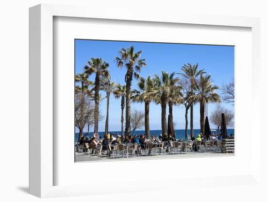 Pavement Cafe and Coffee Bar under Palm Trees-James Emmerson-Framed Photographic Print