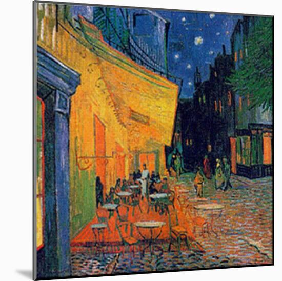 Pavement Cafe at Night-Vincent van Gogh-Mounted Art Print