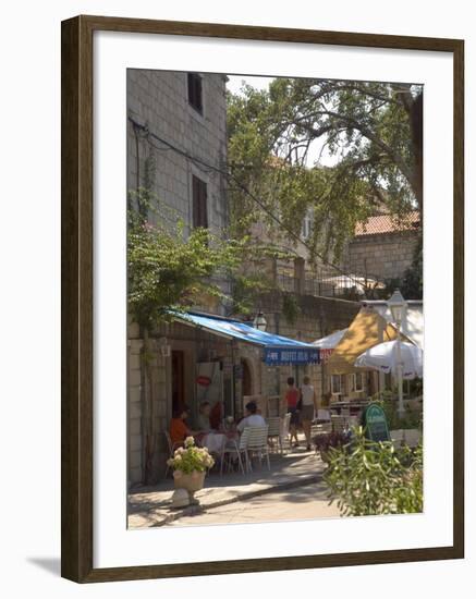 Pavement Cafe, Cavtat, Dalmatia, Croatia-Graham Lawrence-Framed Photographic Print