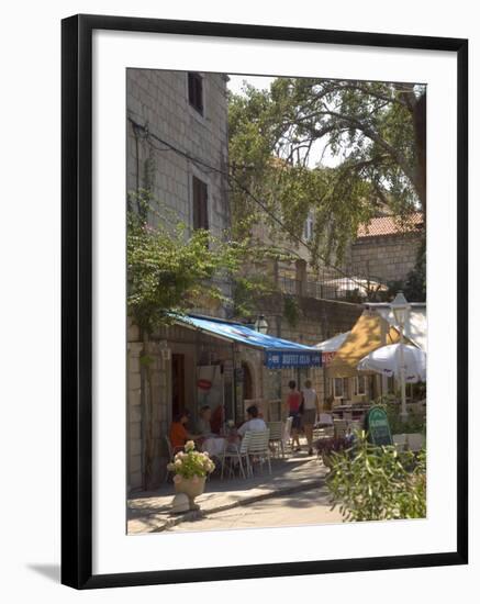 Pavement Cafe, Cavtat, Dalmatia, Croatia-Graham Lawrence-Framed Photographic Print