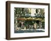 Pavement Cafe, Lagrasse, Aude, Languedoc-Roussillon, France-Ruth Tomlinson-Framed Photographic Print