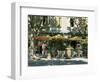 Pavement Cafe, Lagrasse, Aude, Languedoc-Roussillon, France-Ruth Tomlinson-Framed Photographic Print