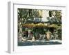 Pavement Cafe, Lagrasse, Aude, Languedoc-Roussillon, France-Ruth Tomlinson-Framed Photographic Print