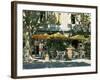 Pavement Cafe, Lagrasse, Aude, Languedoc-Roussillon, France-Ruth Tomlinson-Framed Photographic Print