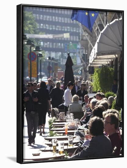 Pavement Cafe, Pohjoisesplanadi Street, Esplanade, Helsinki, Finland, Scandinavia, Europe-Dallas & John Heaton-Framed Photographic Print