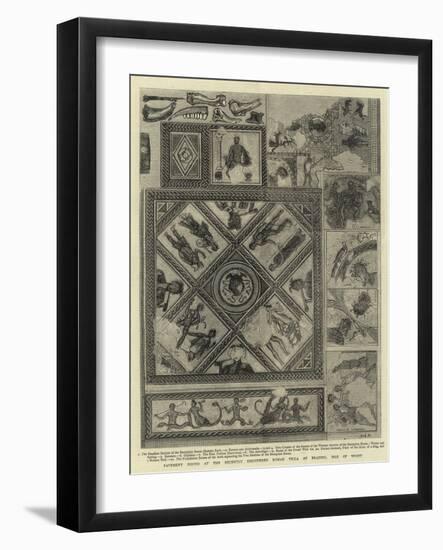 Pavement Found at the Recently Discovered Roman Villa at Brading, Isle of Wight-null-Framed Giclee Print