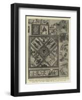 Pavement Found at the Recently Discovered Roman Villa at Brading, Isle of Wight-null-Framed Premium Giclee Print