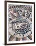 Pavement Map Showing Routes of Portugese Explorers Below Monument to Discoveries, Lisbon, Portugal-Stuart Black-Framed Photographic Print