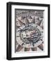 Pavement Map Showing Routes of Portugese Explorers Below Monument to Discoveries, Lisbon, Portugal-Stuart Black-Framed Photographic Print