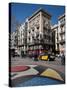 Pavement Mosaic by Joan Miro on Las Ramblas, Barcelona, Catalonia, Spain, Europe-Adina Tovy-Stretched Canvas