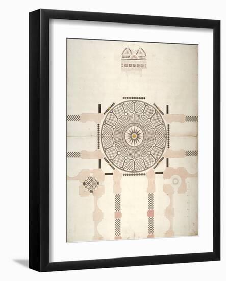 Pavement under the Cupola of St Paul's Cathedral, London, C1820-null-Framed Giclee Print