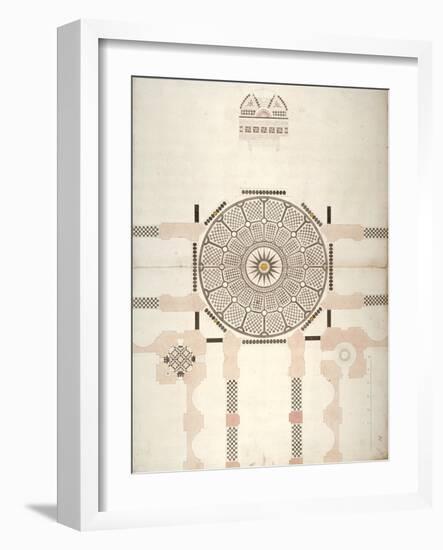 Pavement under the Cupola of St Paul's Cathedral, London, C1820-null-Framed Giclee Print