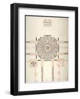 Pavement under the Cupola of St Paul's Cathedral, London, C1820-null-Framed Premium Giclee Print