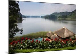 Pavilion and Flowers at a Viewpoint Overlooking Lake Bunyonyi, Uganda, East Africa, Africa-Michael-Mounted Photographic Print