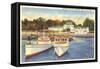 Pavilion and Pier, Lakeside, Ohio-null-Framed Stretched Canvas