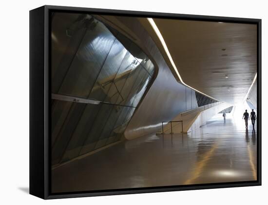 Pavilion Bridge, Zaragoza, Spain-Walter Bibikow-Framed Stretched Canvas