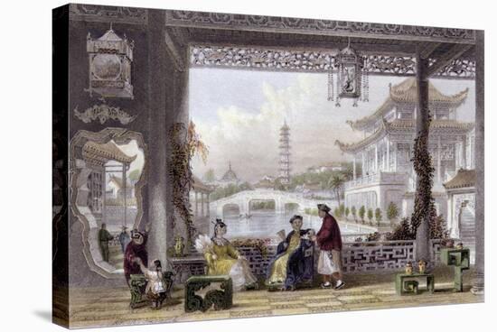 Pavilion Gardens Mandarin-Thomas Allom-Stretched Canvas