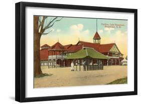 Pavilion, Lake Massabesic, Manchester, New Hampshire-null-Framed Art Print