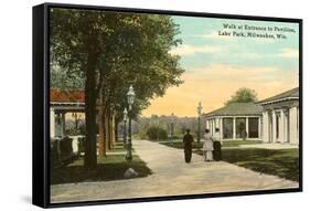 Pavilion, Lake Park, Milwaukee, Wisconsin-null-Framed Stretched Canvas