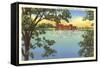 Pavilion, Lake Storey, Galesburg, Illinois-null-Framed Stretched Canvas