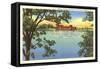 Pavilion, Lake Storey, Galesburg, Illinois-null-Framed Stretched Canvas