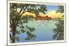 Pavilion, Lake Storey, Galesburg, Illinois-null-Mounted Art Print