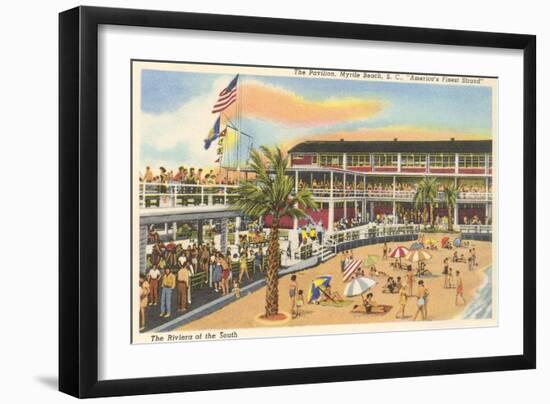 Pavilion, Myrtle Beach, South Carolina-null-Framed Art Print